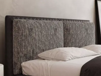 scandinavian bedroom scene 3D model