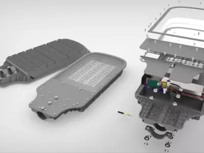 Industrial Street Lamp Free 3D model