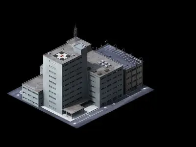 Different dimension - building 05 3D model