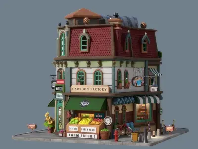 Cartoon House 15 3D model