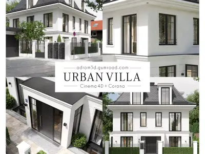 Urban Villa for Cinema 4D and Corona 3D model