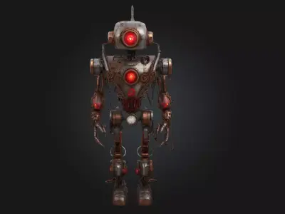 Guardian Automaton  Silent Watcher of the Ancient Machine Age 3D model