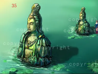 Game Model - Buddha statue of Buddha Kasai 3D model