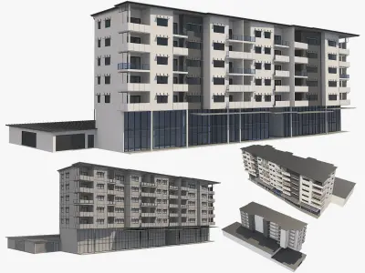 Apartment Building 19 3D model