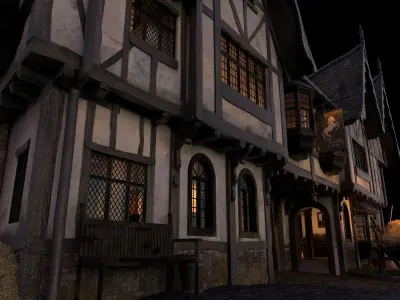 Tudor Pub Inn Tavern 3D model