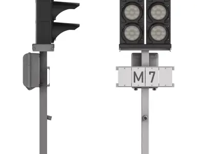Dwarf traffic light pack 2  3D model
