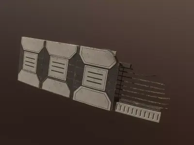 Space Debris Low-poly 3D model