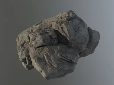 rock stone 03 Low-poly 3D model