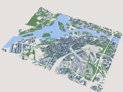 Oulu City Finland 3D model