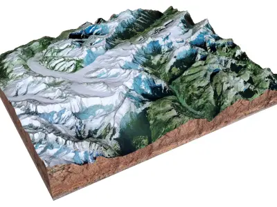 The Mittaghorn Bernese Alps Switzerland 3D model