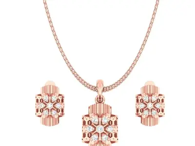 Light wt Pendant Earrings Set 3dm stl obj mtl gltf glb renders  3D print model