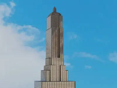 Empire State Building Low-poly 3D model