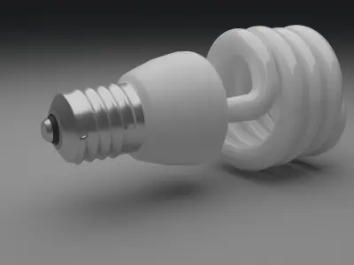 CFL Light Bulb 3D model