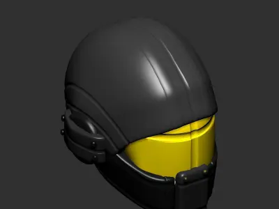 High quality scifi helmet high poly sculpt 3d printable 3D model