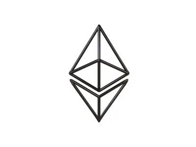 Neon Ethereum v1 006 Low-poly 3D model