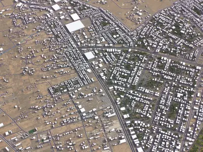 Najran - 3D City Model Low-poly 3D model