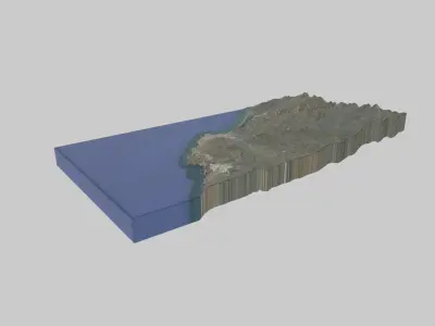 El-Jadida City Low-poly 3D model