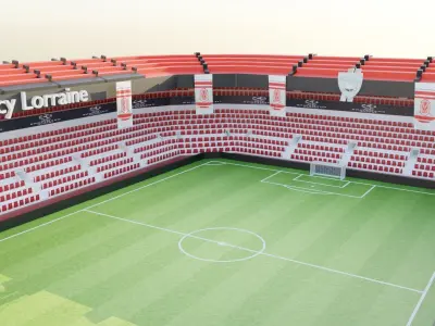 AS Nancy Lorraine Football Stadium Low-poly 3D model
