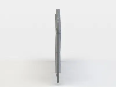 Fence segment Low-poly 3D model