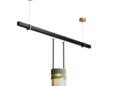 Dario Linear pendant light 3D model