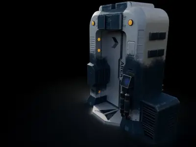 Sci-Fi Door Low-poly 3D model purchase