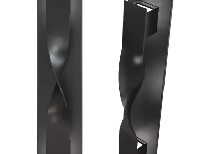 Twist Indoor Outdoor LED Sconce Low-poly 3D model