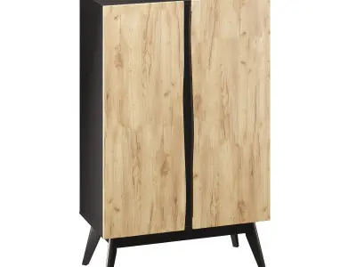 Small Wardrobe Hyder Oak Tortuga 3D model