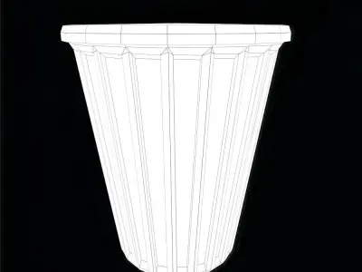 Trashcan trash can with graffiti 3D model