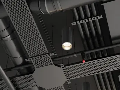 Industrial ceiling 5 3D model