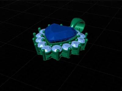 Pendant 3dm stl render 3D print model machine with lights 3D print model