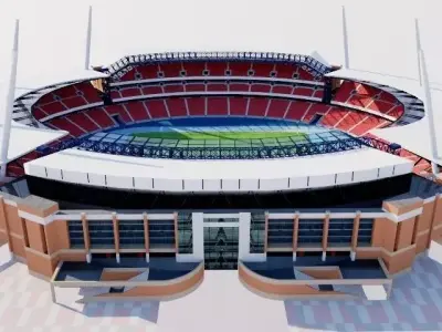 Stadium 2 fictional Low-poly 3D model