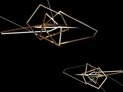 Futuristic Ceiling Light Low-poly 3D model