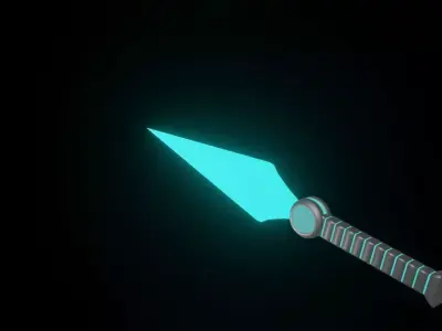 Sci-fi Circle Short Sword Model B-3 3D model