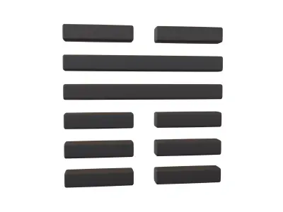 I Ching Hexagrams 45 cui v1 001 Low-poly 3D model