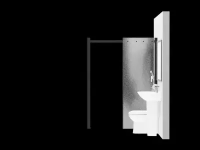 Architectural Bathroom Wall Free 3D model