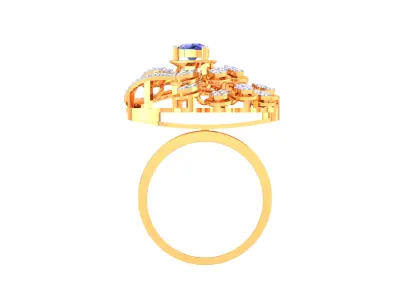 Women Ring  Render 3dm STL OBJ FBX Details 3D print model 5