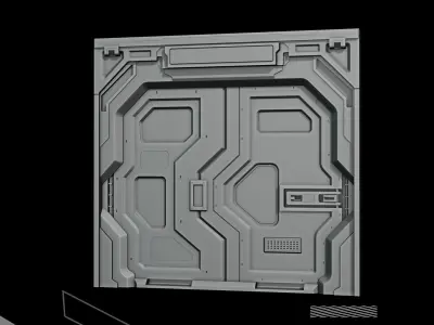 07 scifi door kitbash high detail 3dmodels 3D model