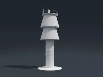 Tagchansky lighthouse of Cape Black 3D model