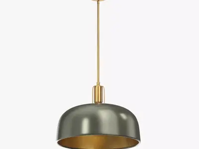 Dekum Metal Dome Pendant PBR 3D model