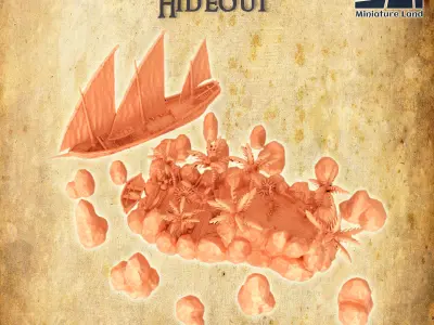 Pirate Hideout Tabletop Terrain 28 MM 3D print model