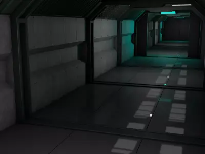 Sci Fi Corridor 3D model 65