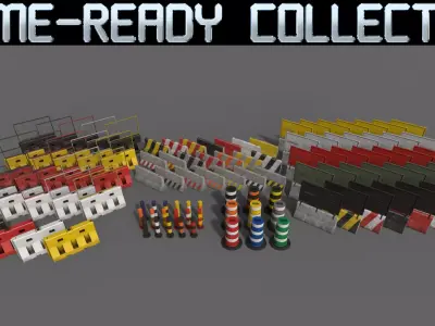 PBR Street Elements Clean-Dirty-Rusty 3D Model Pack