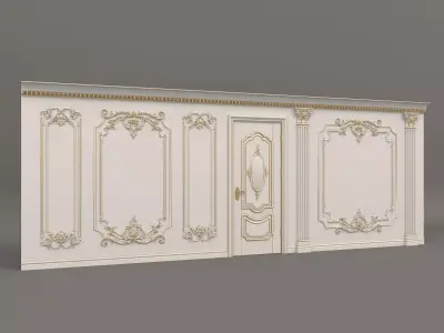 Wall Molding in Classic French style 12 3D model