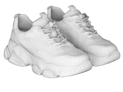 Womens sports sneakers 3D model