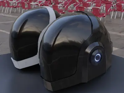 Helmet Sci-Fi  Low-poly 3D model