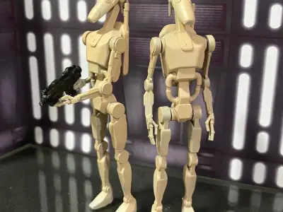 Battle droid b1 series Star Wars vintage toy kenner 3D print model