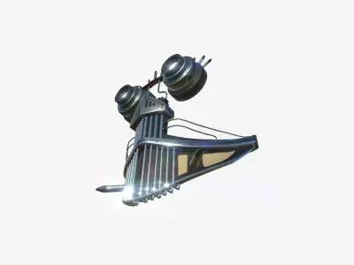 Steampunk Mask A10 Old Steel - SciFi Character Design Low-poly 3D model