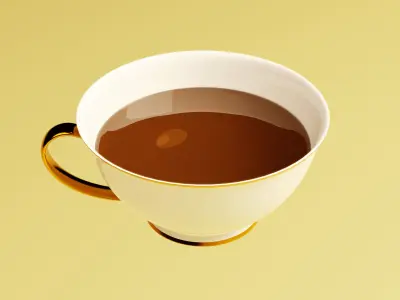 Cup and Saucer Set Free 3D model