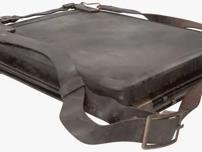  Vintage Historical Leather Crossbody Bag Dirty Surface Brown 