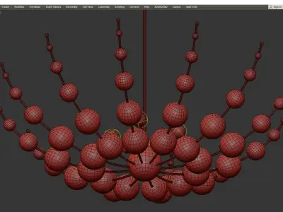 Currey and Co Abberton Chandelier Low-poly 3D model